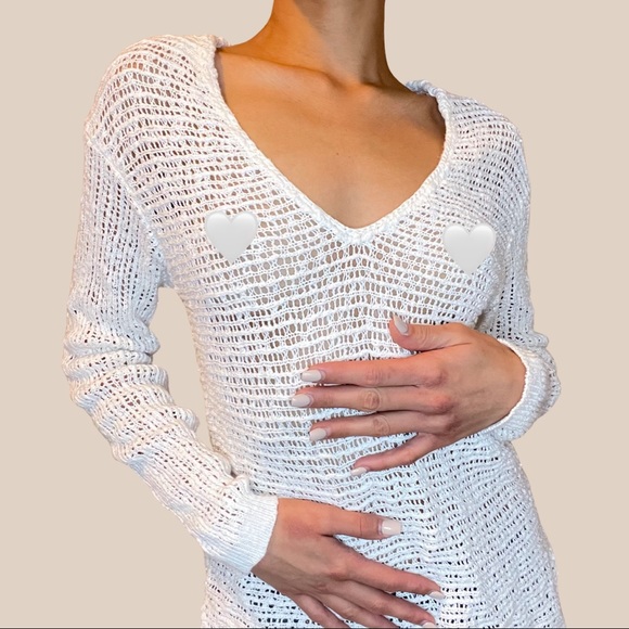 White Crochet Long Sleeve 🤍 - Picture 3 of 4